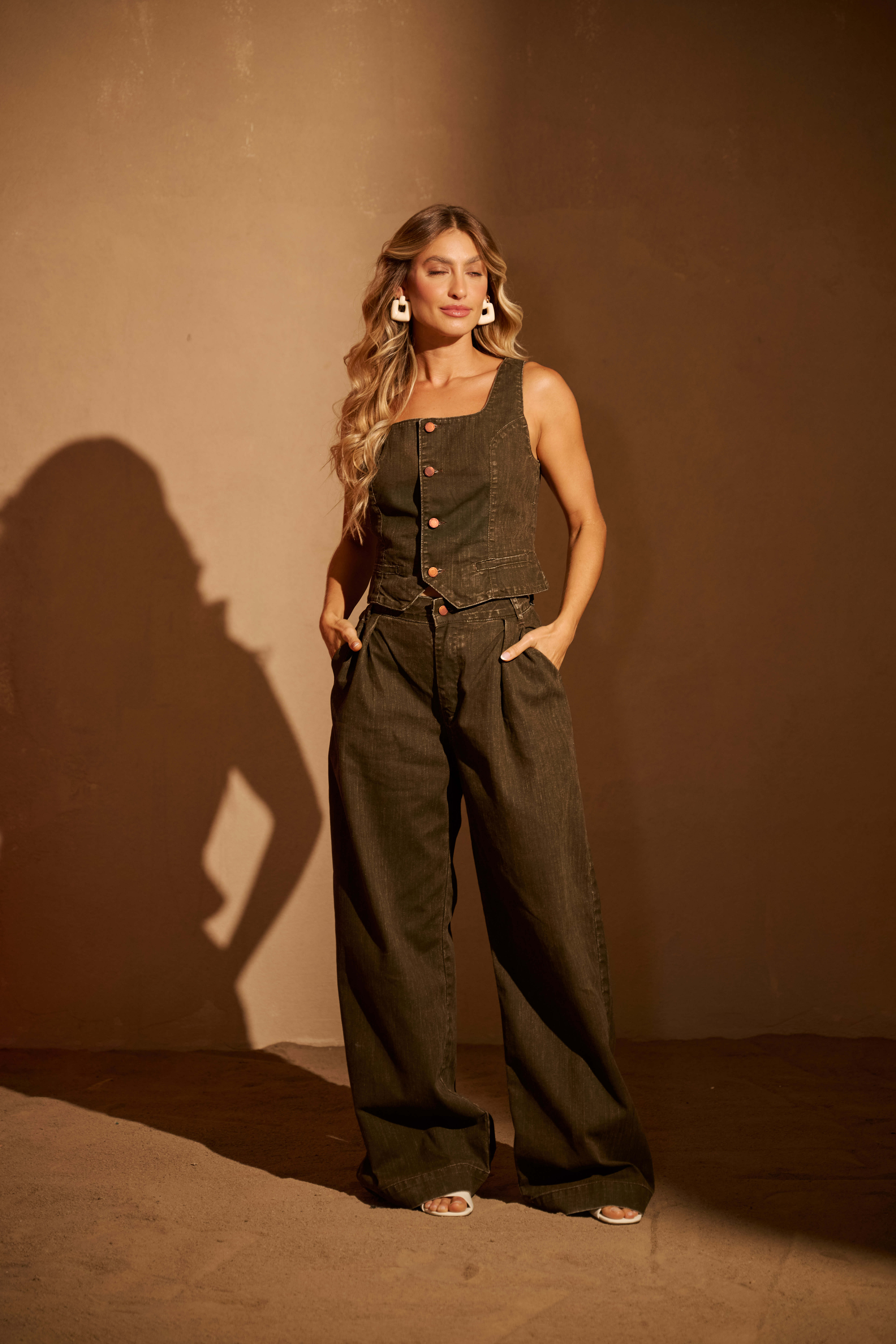 CALÇA PANTALONA MARROM